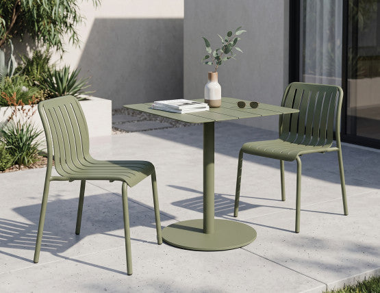 Roku Cafe Table - Outdoor - Eucalyptus Green - 65 x 65cm Table Top