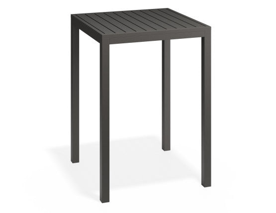 Halki Table - Outdoor - High Bar - Matt Charcoal 77 x 77cm