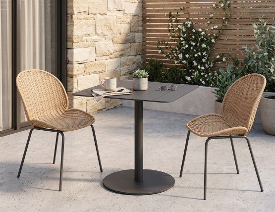 Roku Cafe Table - Outdoor - Charcoal - 65 x 65cm Table Top