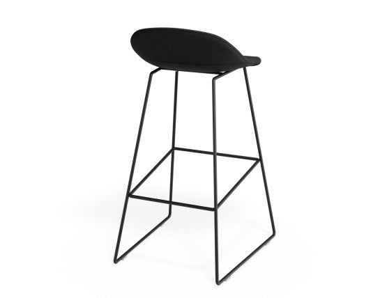 Pop Stool - Black Frame and Fabric Anthracite Seat - 75cm Commercial Bar Height