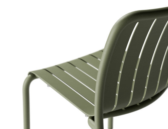 Roku Outdoor Dining Chair in Matt Eucalyptus Green - No Cushion