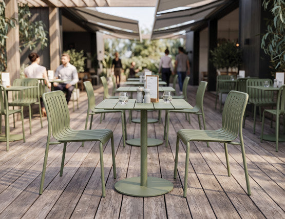 Roku Cafe Table - Outdoor - Eucalyptus Green - 65 x 65cm Table Top