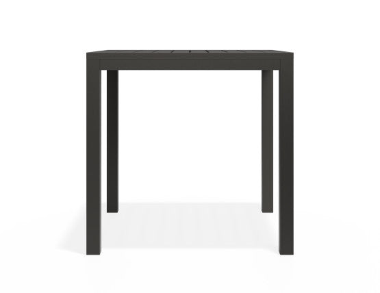 Halki Table Matt Charcoal Aluminium 77cm x 77xm
