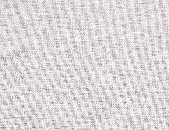 Hugo Low Stool - White - Fabric Seat - Grey Fabric Seat