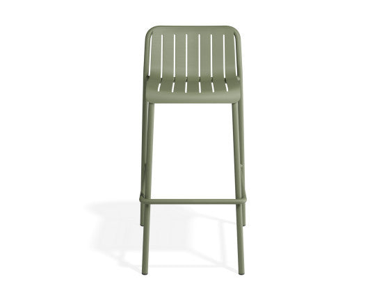 Roku Outdoor Bar Stool in Matt Eucalyptus Green