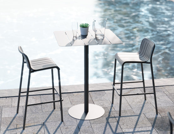 Roku Outdoor Bar Stool in Matt Charcoal