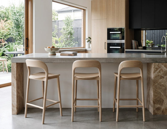 Mia Stool - Natural - 75cm Seat Height (Bar Bench Height)