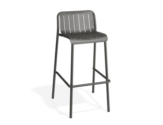 Roku Outdoor Bar Stool in Matt Charcoal