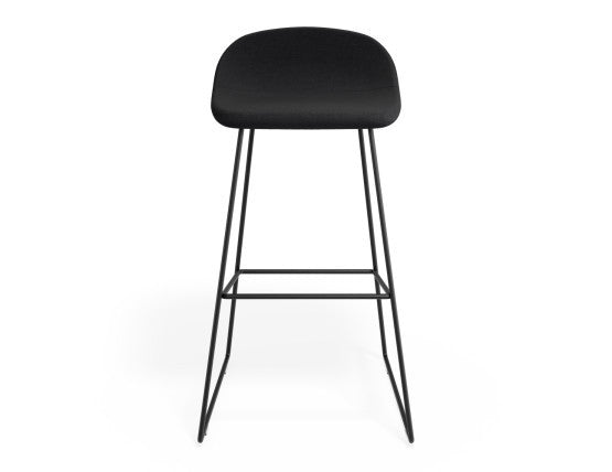 Pop Stool - Black Frame and Fabric Anthracite Seat - 75cm Commercial Bar Height