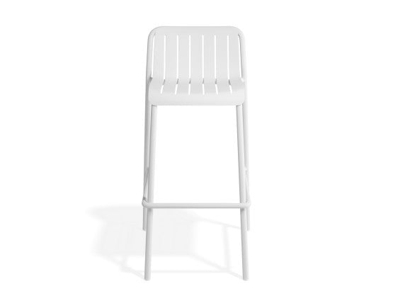 Roku Outdoor Bar Stool in Matt White