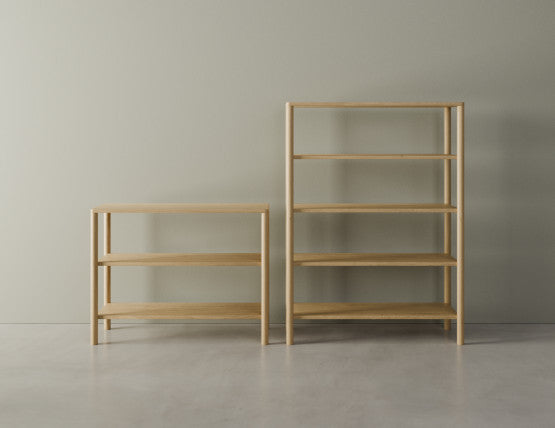Nordica Large Bookshelf - 4 Tier - Solid Oak