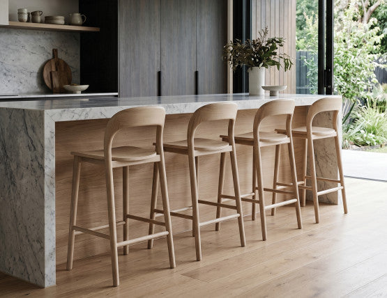 Mia Stool - Natural - 75cm Seat Height (Bar Bench Height)