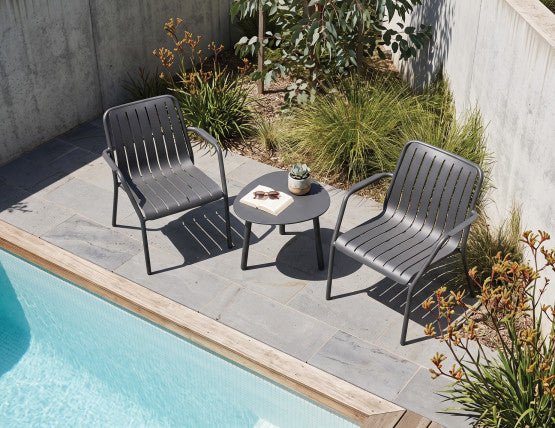 Roku Outdoor Lounge Chair in Matt Charcoal