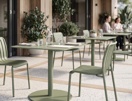 Roku Cafe Table - Outdoor - Eucalyptus Green - 65 x 65cm Table Top