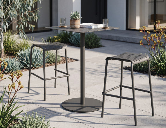 Roku High Bar Table - Outdoor - Charcoal - 65 x 65cm Table Top