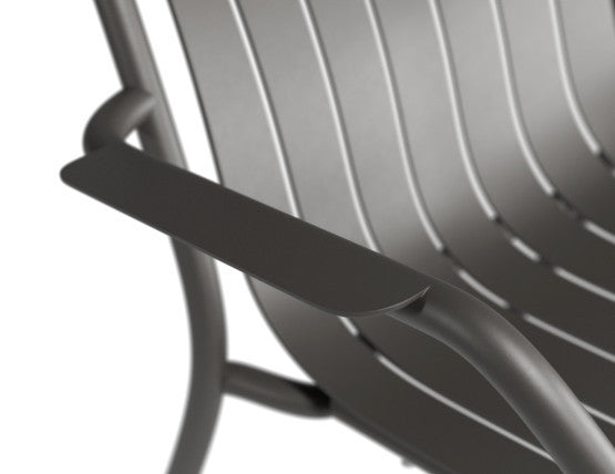 Roku Outdoor Lounge Chair in Matt Charcoal