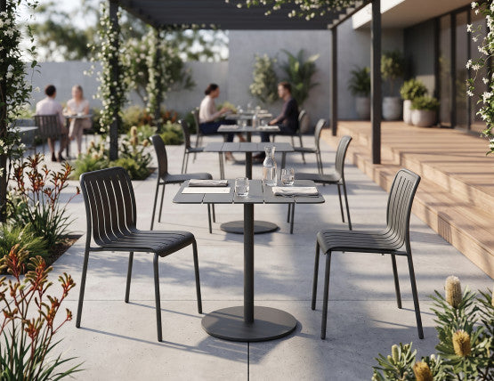 Roku Outdoor Dining Chair in Matt Charcoal - No Cushion