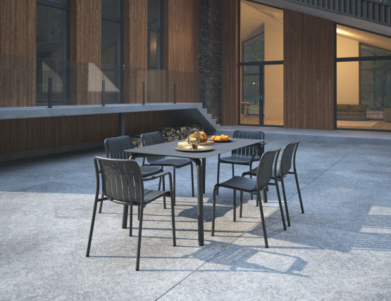 Roku Outdoor Armchair in Matt Charcoal - No Cushion