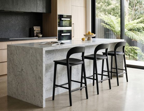 Mia Stool - Black  - 66cm Seat Height (Kitchen Bench height)