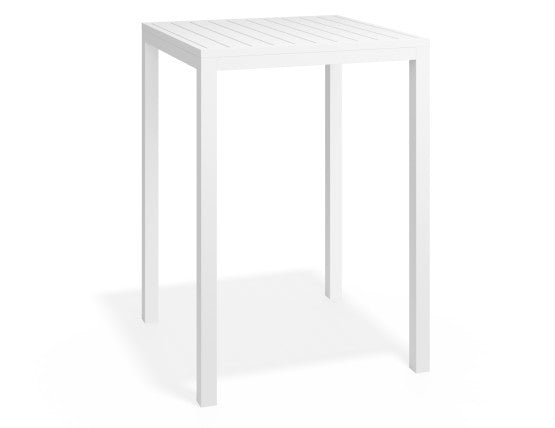Halki Table - Outdoor - High Bar - Matt White 77 x 77cm
