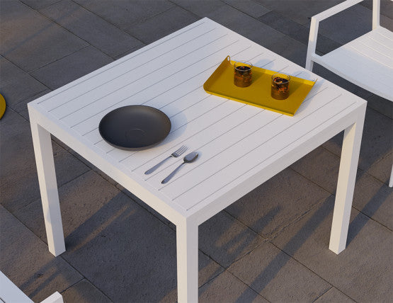 Halki Table - Outdoor - 90cm x 90cm - White