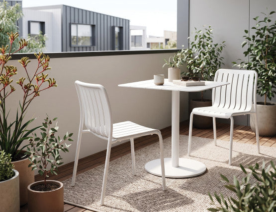 Roku Cafe Table - Outdoor - White - 65 x 65cm Table Top