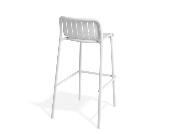 Roku Outdoor Bar Stool in Matt White