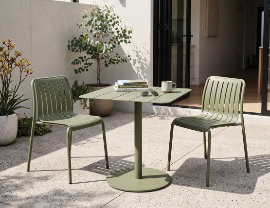 Roku Cafe Table - Outdoor - Eucalyptus Green - 65 x 65cm Table Top