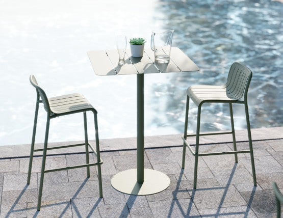 Roku Outdoor Bar Stool in Matt Eucalyptus Green
