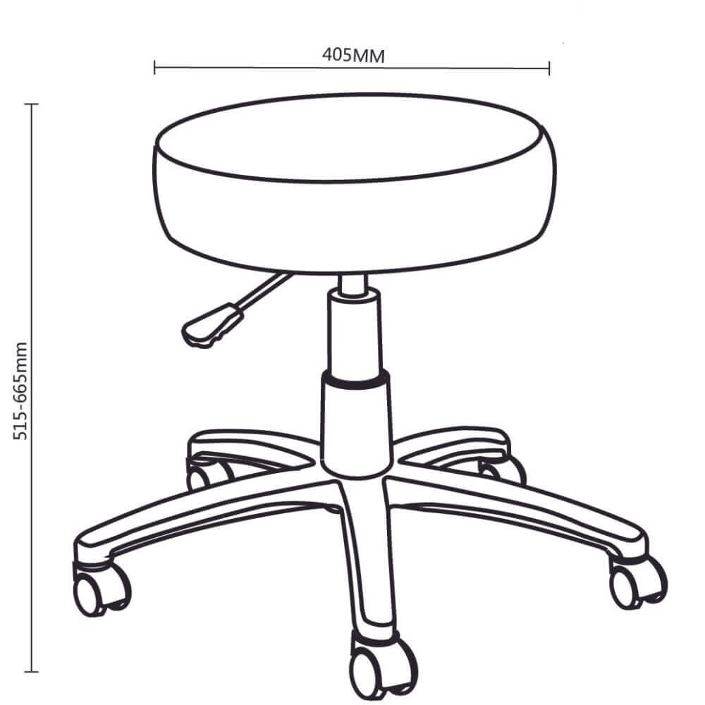 Utility Office Stool - Black