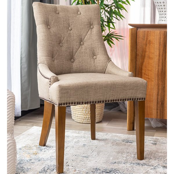 Morell Fabric Dining Chair - Beige