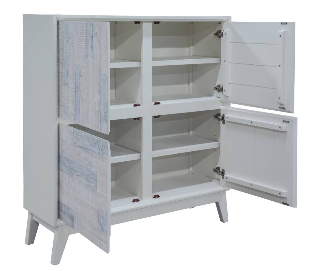 Nassau Coastal 4 Door Cabinet - White