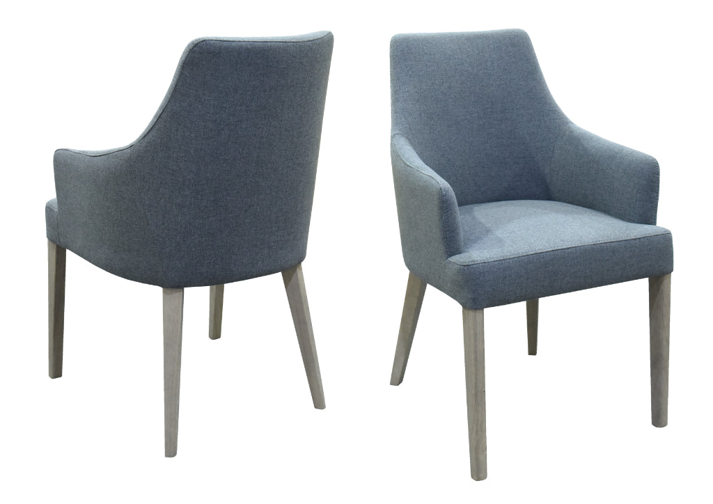 Lugura Fabric Dining Armchair - Grey