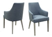 Lugura Fabric Dining Armchair - Grey
