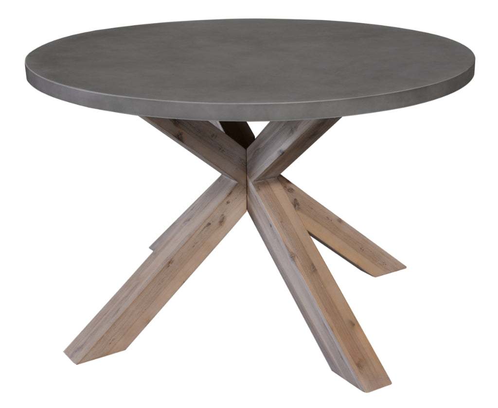 Savannah Round Acacia Dining Table 120cm - Grey Top