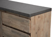 Savannah Acacia 3 Drawer 2 Door Buffet - Grey Top
