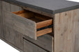 Savannah Acacia 3 Drawer 2 Door Buffet - Grey Top