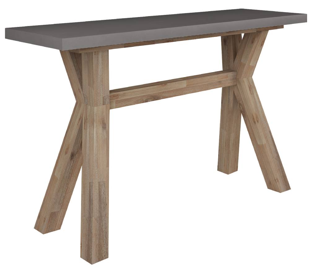 Savannah Acacia Console Table - Grey Top
