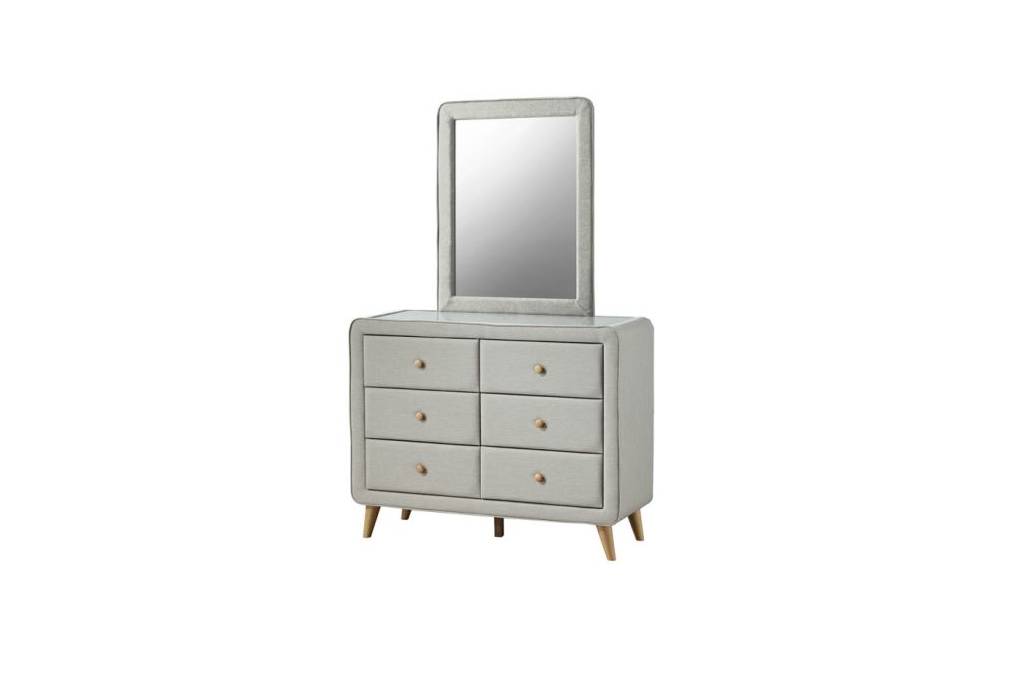 Bastia Wall Mirror - Oat White