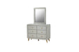 Bastia Wall Mirror - Oat White
