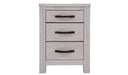 Seabrook 3 Drawer Bedside Table - White Wash