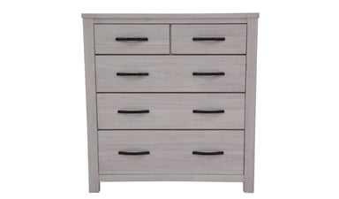 Seabrook 5 Drawer Tallboy - White Wash