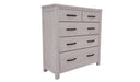 Seabrook 5 Drawer Tallboy - White Wash
