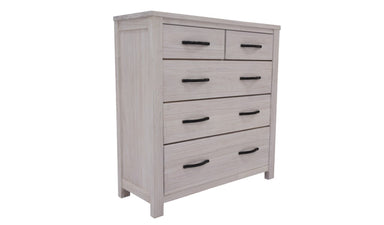 Seabrook 5 Drawer Tallboy - White Wash