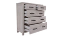 Seabrook 5 Drawer Tallboy - White Wash