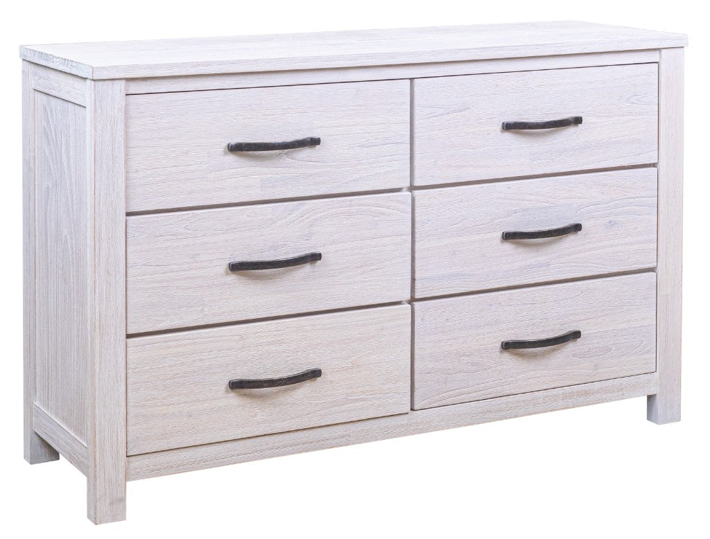 Seabrook 6 Drawer Dresser - White Wash