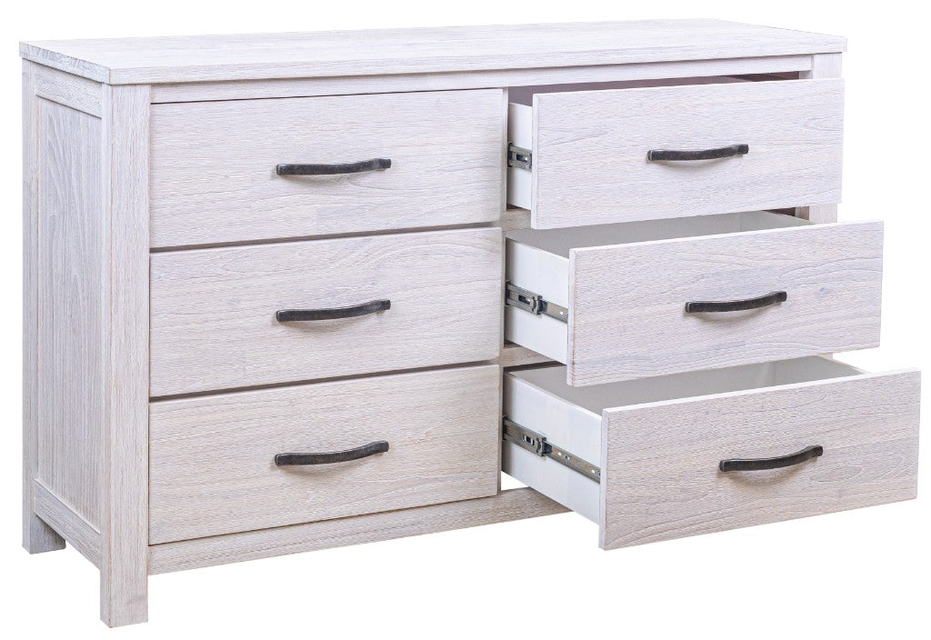 Seabrook 6 Drawer Dresser - White Wash