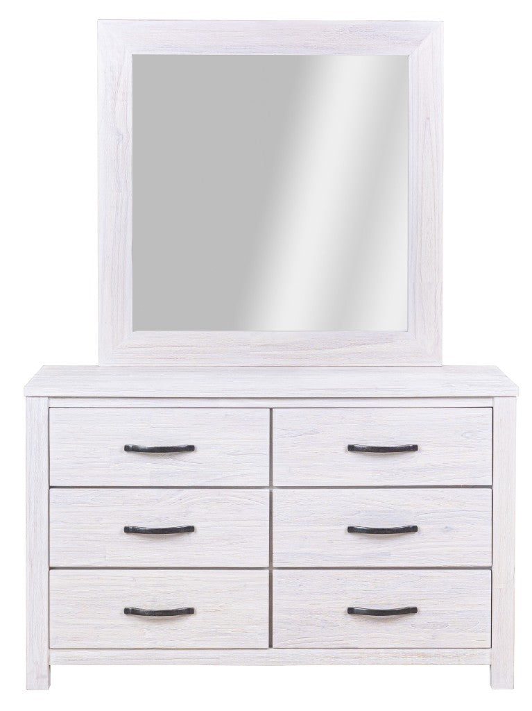 Florida Mirror & Dresser Set - White Ash