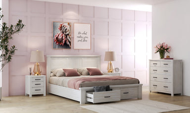 Seabrook 4 Piece Double Bedroom Suite with Tallboy
