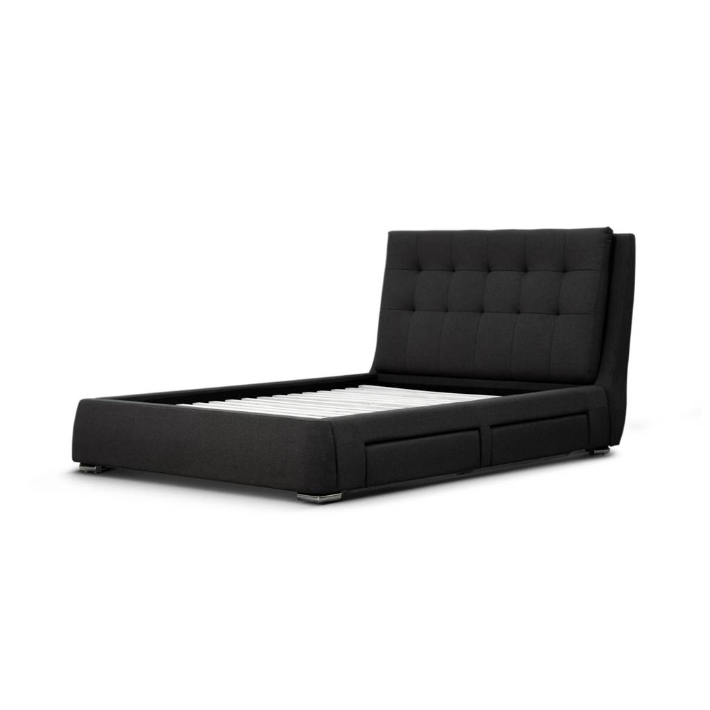 Valetta Tufted 4 Drawer King Bed - Grey
